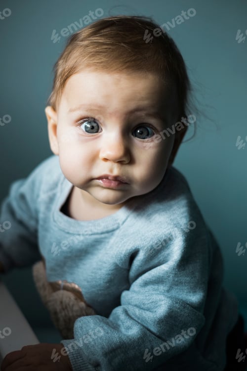 Preview: Portrait of starring baby girl