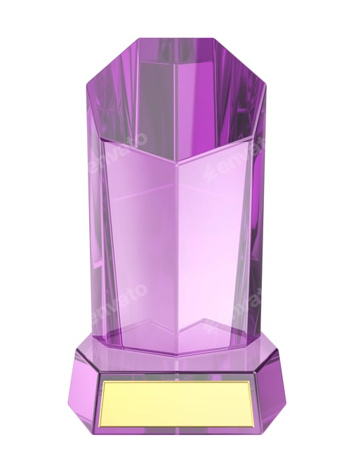Preview: Purple obelisk crystal trophy