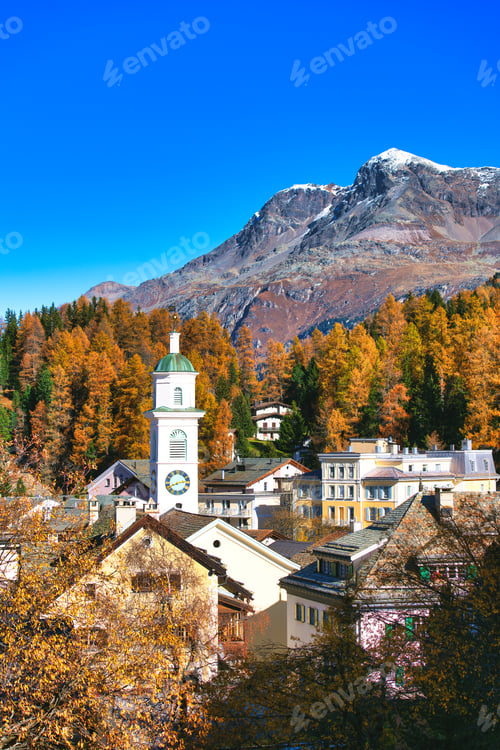 Preview: Sils maria village in the Engadine valley