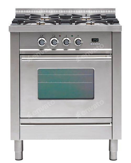 Preview: gas cooker over the white background