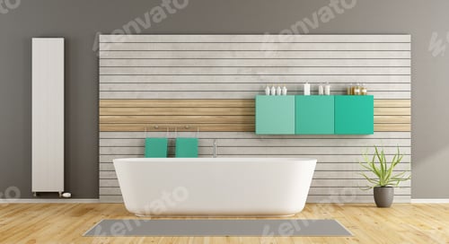 Preview: Minimalist bathroom with bathtub
