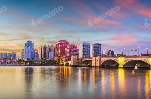 Preview: West Palm Beach, Florida, USA downtown skyline