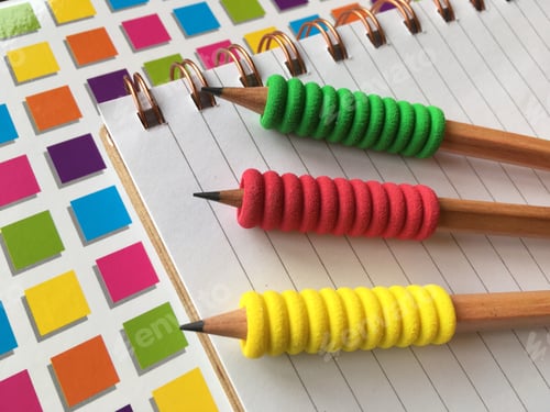 Preview: Colourful pencils and geometric shapes