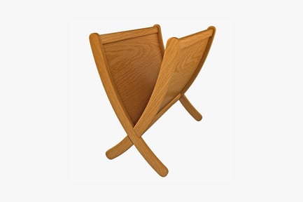 Preview: Wooden magazine rack with foldable panels