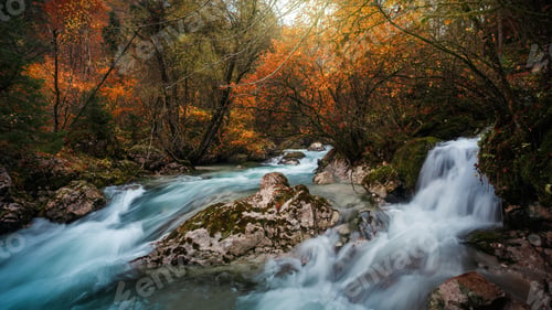Preview: Beautiful shot of Triglav National Park, Slovenia in autumn