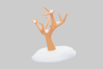 Preview: Winter tree with snow patches