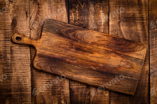 Preview: Empty cutting board Cutting Board on a old rustik table