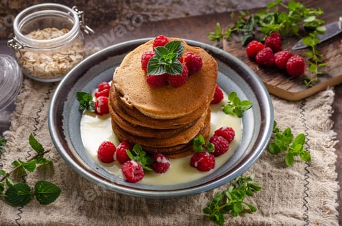 Vista previa: Pancakes with vanilla sauce