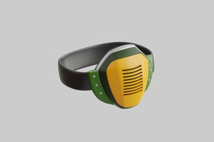 Preview: Gaming mask headset yellow green