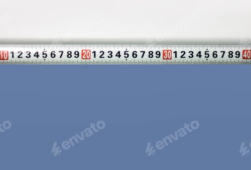 Preview: Tape measure on blue white background