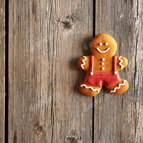 Preview: Christmas homemade gingerbread man cookie
