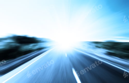 Preview: Motion Blur Road And Sun