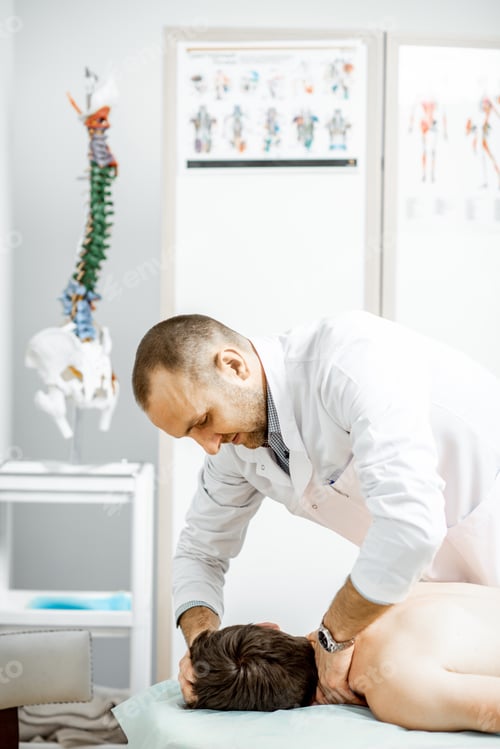 Preview: Physiotherapist doing manual treatment
