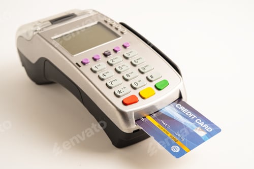 Preview: Payment POS terminal technology for finance and shopping business.