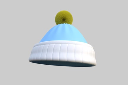 Предпросмотр: Зимняя шапка с помпоном