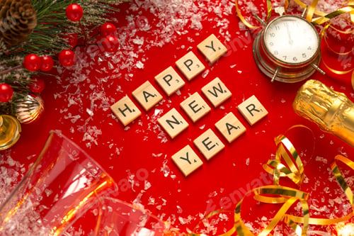 Preview: Happy New Year scrabble text