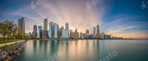 Preview: Chicago, Illinois, USA Lake Skyline