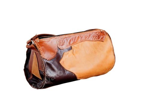 Preview: leather bag on white background