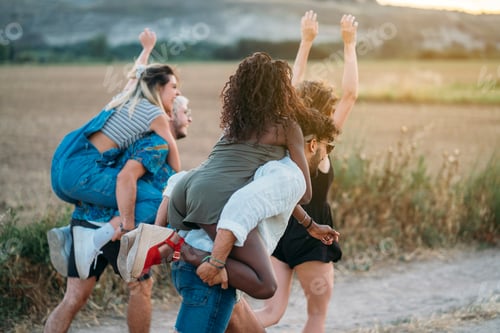 Preview: Friends having fun in nature