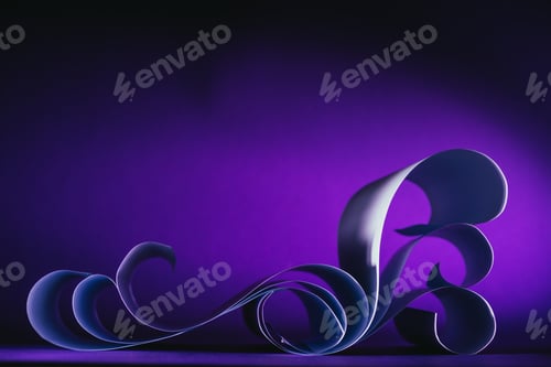 Preview: white paper on each other on dark purple