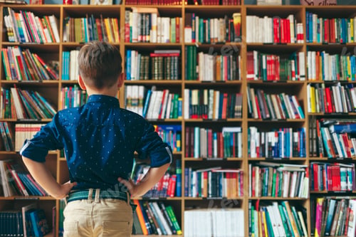 Preview: Boy in library