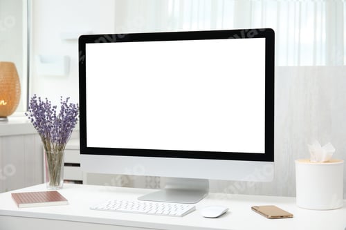 Preview: Comfortable workplace with modern computer on table