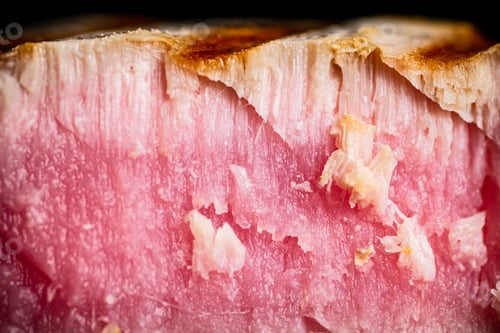 Preview: Steak tuna grilled. Macro background.
