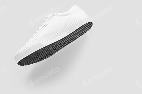 Preview: Mockup of a generic sneaker floating against plain background