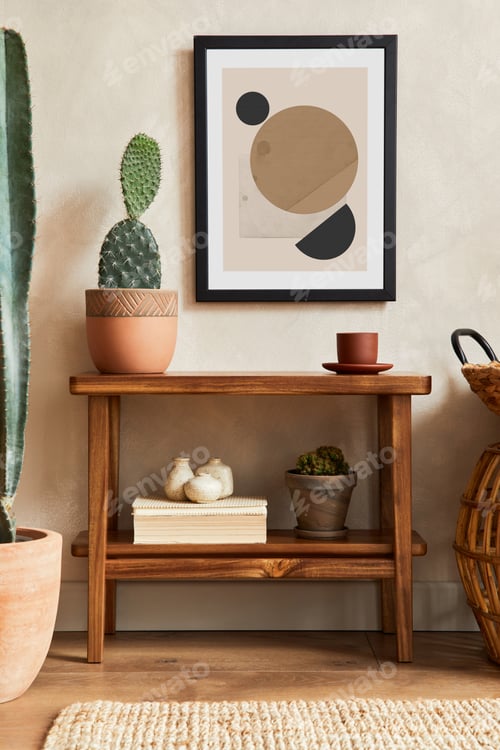 Preview: Creative composition of stylish living room interior