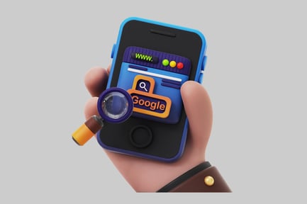 Preview: Phone with internet search magnifier