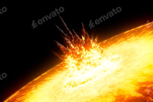 Preview: Massive explosion nuclear bomb over black