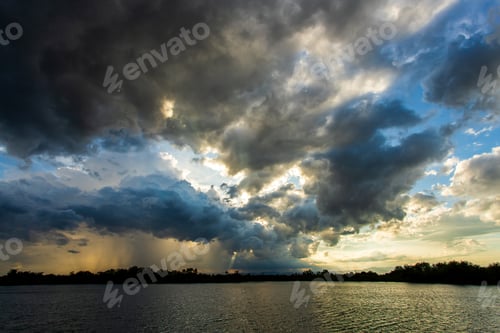 Preview: thunder storm sky Rain clouds