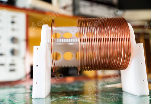 Preview: Close-up of a coil of copper wire