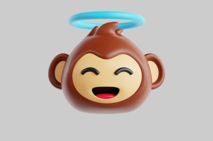 Preview: Cute angel monkey face