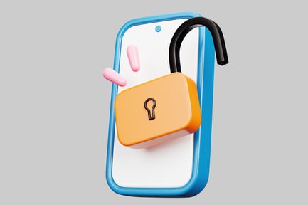 Vorschau: Smartphone mit Vorhängeschloss