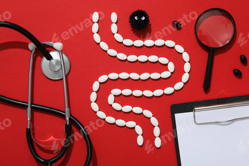 Preview: Concept of health care, stomach and intestinal problems