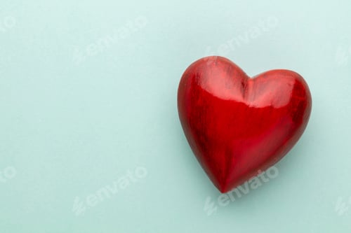Preview: Valentines Day greeting card with heart.