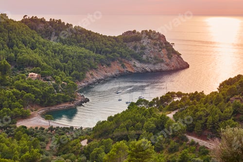 Preview: Mediterranean coast in Mallorca. Tuent cove. Balearic islands. Spain