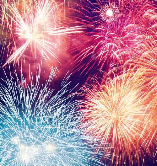 Preview: fireworks in the night sky