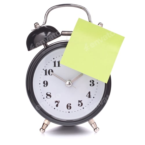 Preview: Alarm clock with sticky paper