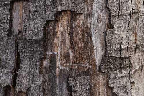 Preview: Close up view of bark on tree trunk