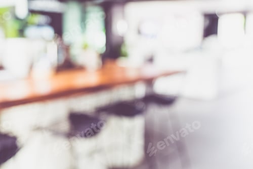Preview: Blurred background restaurant blur background with bokeh.