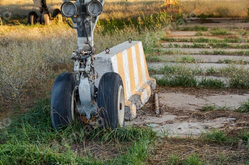 Preview: Old landing gear of an airplane