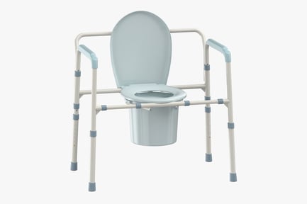 Preview: Foldable Hi-Back Bedside Commode Chair