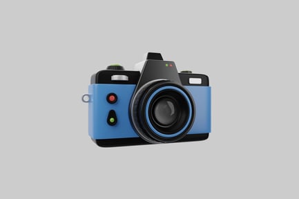 Preview: Retro camera with blue body