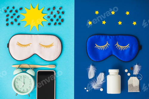 Preview: Concept of rest, quality of sleep, good night, insomnia, relaxation, mental health.