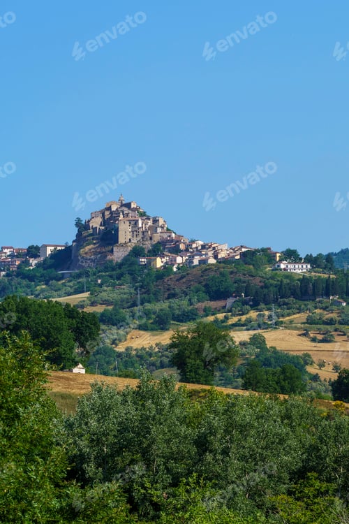 Preview: View of Limosano, old village in Campobasso province, Molise