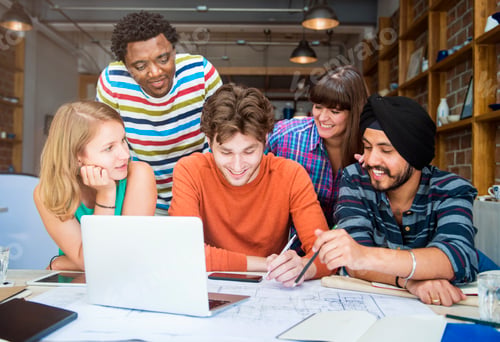 Preview: Architect Cafe Casual Brainstorming Meeting Concept