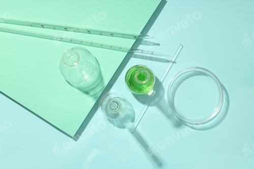 Preview: Concept of science with different laboratory accessories