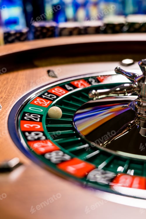 Preview: Roulette table close up at the Casino